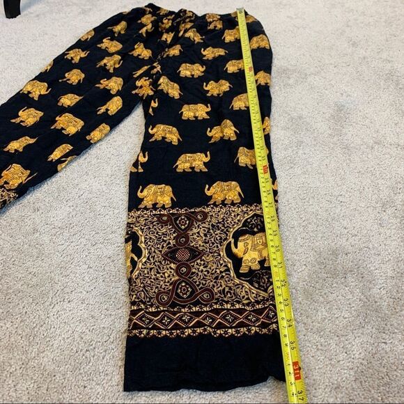 Bohotusk Royal Elephant Print Harem Pants Elasticated Smocked Waist Sz S/M - Picture 11 of 12
